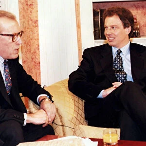 Prime Minister Tony Blair interviewed by David Frost during Breakfast with Frost - May