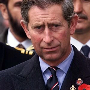 Prince Charles lays wreath in Macedonia, November 1998 Remembrance Day