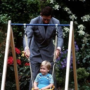 Prince Charles with Prince William on his 2nd birthday June 1984