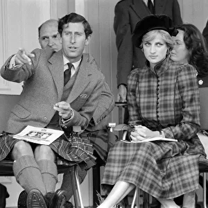 Prince Charles and Princess Diana September 1981 Royalty at the Braemar for