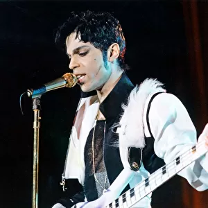 Prince in concert at the G-Mex, Manchester. The Ultimate Live Experience tour