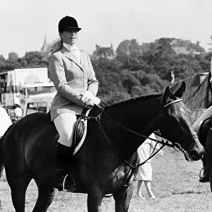 Prince Michael of Kent and wife on horses at Mayfield August 1983