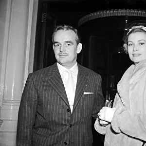 Prince Rainier and Princess Grace of Monaco arrive at the Connaught Hotel after having