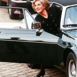 Princess Diana arrives at Bleinheim palace for a charity auction. 6th November 1988