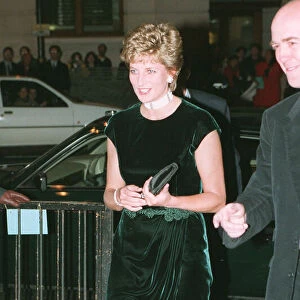 Princess Diana Arriving to see the Richard Avedon exhibition at the National Gallery