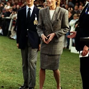 Princess Diana attends the Burghley Horse trials in Lincolnshire, England