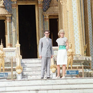 Princess Diana and Prince Charles on their overseas visit to Thailand
