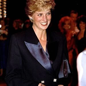 Princess Diana the Princess of Wales at the Palladium Theatre