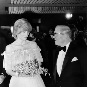 Princess Diana and Sir Richard Attenborough at the London Premiere of his Oscar winning