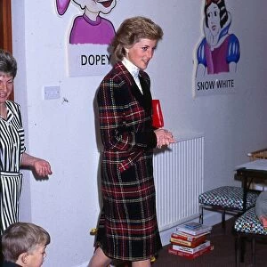 Princess Diana visits children suffering from leukaemia at a holiday house in Prestwick