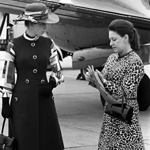 Princess Margaret arrives at Heathrow Airport from Exeter