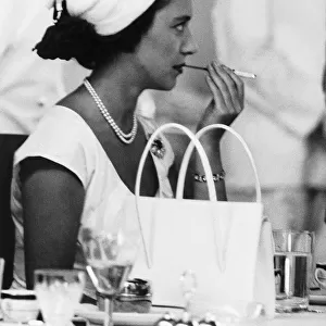 Princess Margaret at luncheon during her East Africa Tour