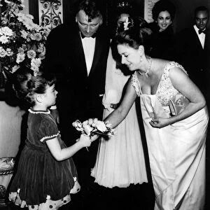 Princess Margaret meets Richard Burton and Elizabeth Taylor At premiere of