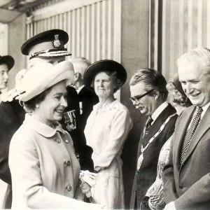 The Queen arrives at Bristol Parkway train station for a royal visit to the west in July