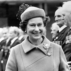 Queen Elizabeth II and Prince Philip visit Imphal Barracks in York 16th May 1983