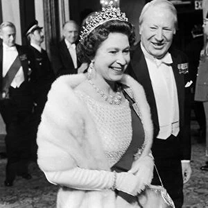 Queen Elizabeth II seen here with Prime Minister Edward Heath atting a "