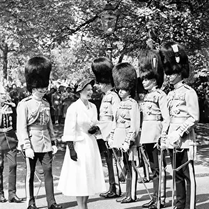 Queen Elizabeth ll Inspecting Guards May 1956 With the Duke of Gloucester the Queen