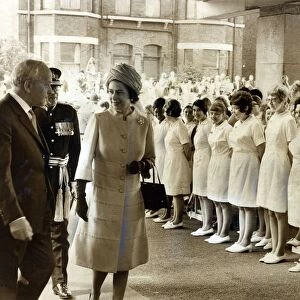 The Queen visits Manchester, 23rd June 1971. St Marys Hosptal