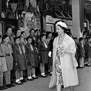 The Queen visits Newton Aycliffe, County Durham. 28th May 1960
