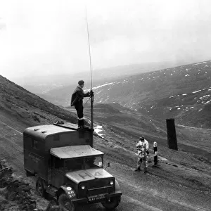 R. A. F. Mountain Rescue Team at Work: With a "Walkie Talkie"