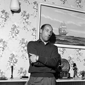 Racing driver Stirling Moss at his home in Mayfair. 13th March 1960