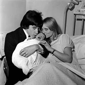 Ray Davies of the Kinks pop group with his wife Rasa and baby daughter Louise Claire