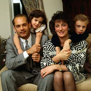 Ray Wilkins with his wife and children November 1989