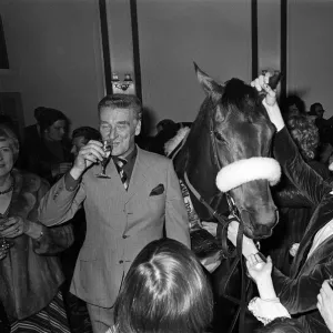 Reception for Red Rum after winning the 1977 Grand National. 2nd April 1977