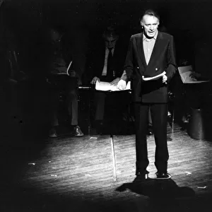 Richard Burton at play reading at Duke of Yorks Theatre London - February 1982