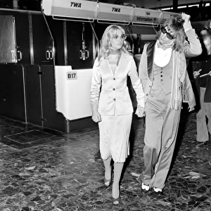 Rod Stewart and Britt Ekland. April 1975 75-1775-002