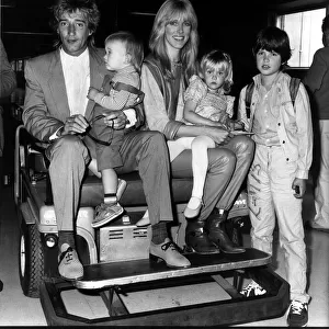 Rod Stewart May 1982 Singer Pictured with Family American Born Wife Alana Hamilton