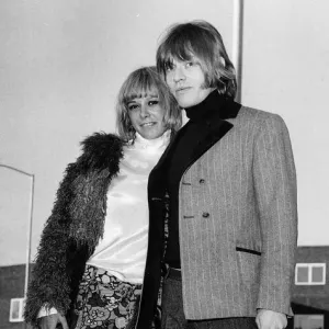 Rolling Stones: Brian Jones with girlfriend Anita Pallenberg at Los angeles airport 2nd