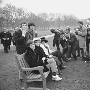 Rolling Stones in Green Park, London, for a photocall 11th January 1967