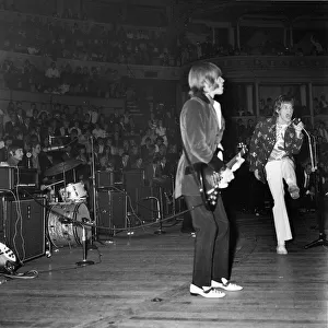 Rolling Stones performing at The Royal Albert Hall, Brian Jones and Mick Jagger