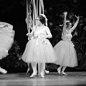 Ronnie Corbett in a scene as a ballet dancer at the London Palladium