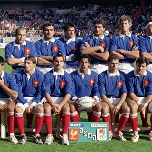 Rugby World Cup 1991. The French team photo before their quarter final game against