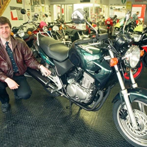 Russell Armstrong with the 94 model CB500. 18th January 1994