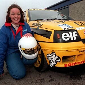 Sacha Pearl racing driving instructor mechanic Knockhill Dunfermline Renault Clio helmet