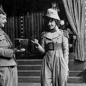 Scene from the theatre play The Happy Day. 11 June 1916