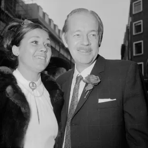 Scottish thriller writer Alistair MacLean after his wedding to Mary Marcelle Georgeus