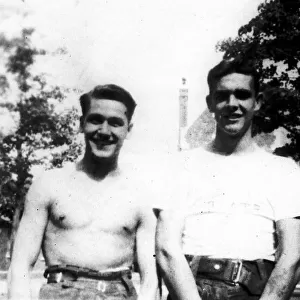 Sean Connery (aged 15) as an arny cadet (right). Circa 1945