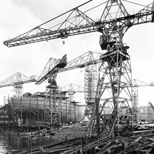 Shipbuilding, Glasgow, Scotland, 6th March 1971. Face of Britain 1971 Feature