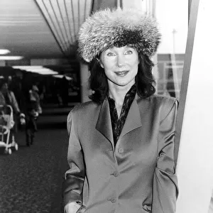 Shirley Anne Field actress leaving Heathrow airport for Los Angeles where she will attend