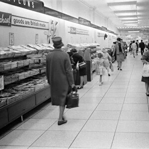 Shoppers in the Oxford Street branch of Marks & Spencer. 7th July 1966