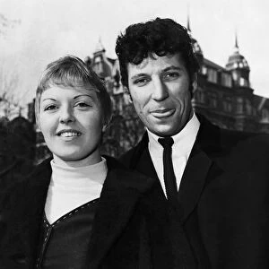 Singer Tom Jones pictured with his wife Linda (Melinda) who went for a stroll around