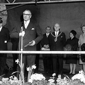 Sir Laurence Olivier formerly laid the foundation stone at the Belgrade Theatre watched