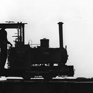 A small steam locomotive at the Donington Steam Pageant. 15th September 1983