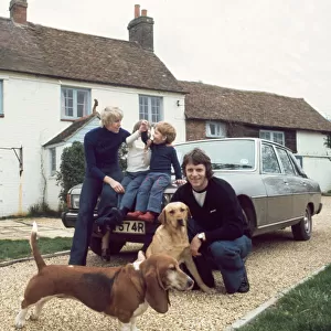Southampton footballer Mick Channon pictured at home with his wife Jane