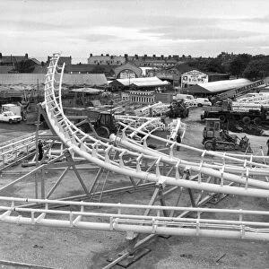 The Spanish City amusement park in Whitley Bay - sections of the new corkscrew