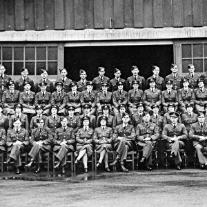 The staff of a Royal Auxiliary Air Force (RAuxAF) Barrage Balloon depot at Caerau, Ely